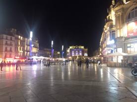 Place de la Comedie at night